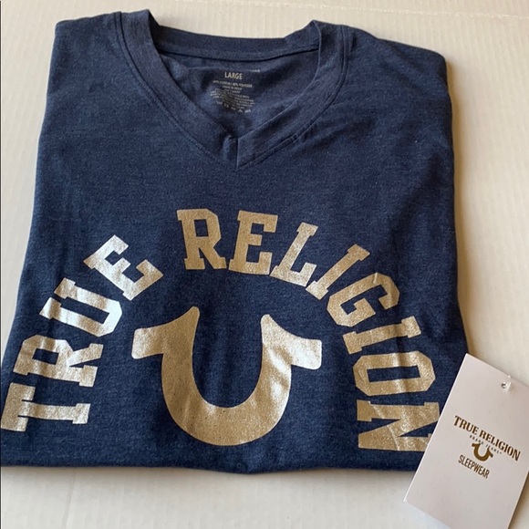 NWT True Religion Sleepwear V-Neck Shirt - Picture 5 of 5